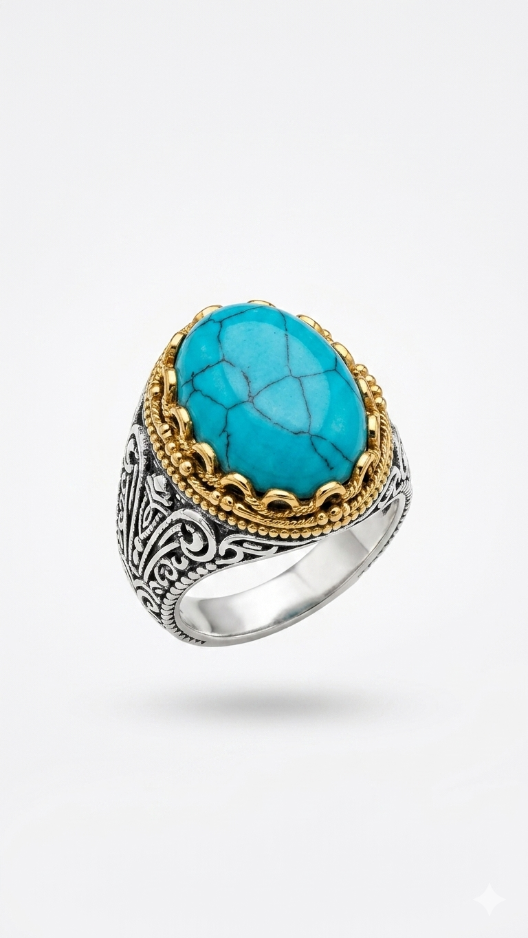 Vintage Turquoise Statement Ring
