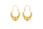 Gold Tribal Hoop Earrings