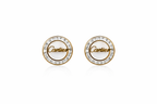 Elegant Round Crystal Stud Earrings