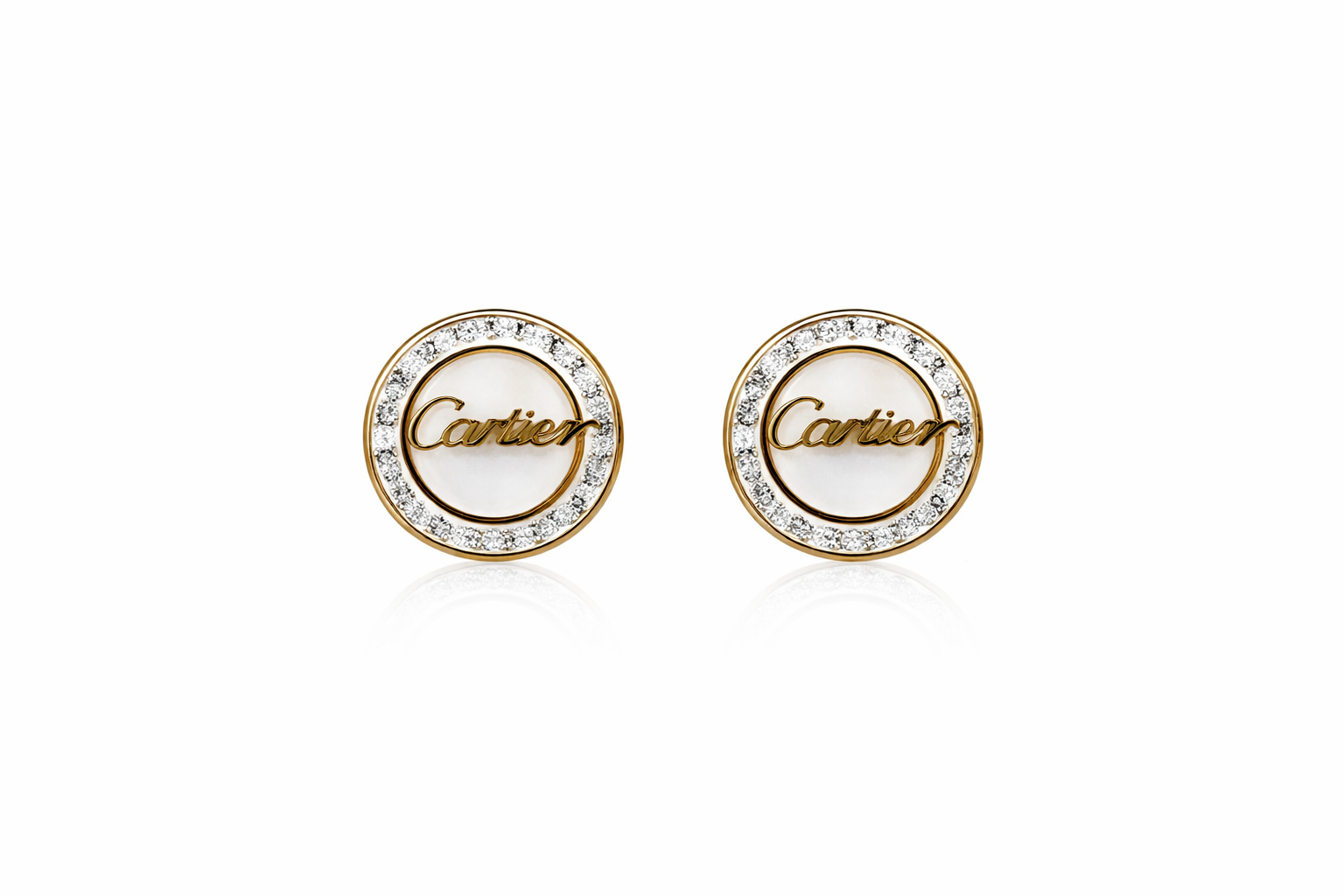 Elegant Round Crystal Stud Earrings