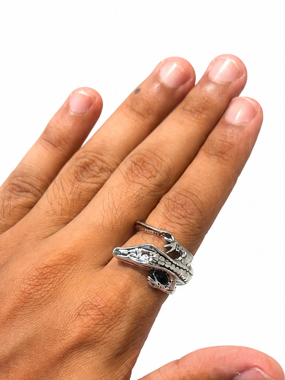 Crocodile Skull Ring | Gothic Alligator Skull Ring