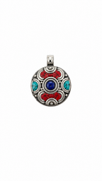 Handcrafted Multicolor Tibetan Style Pendant