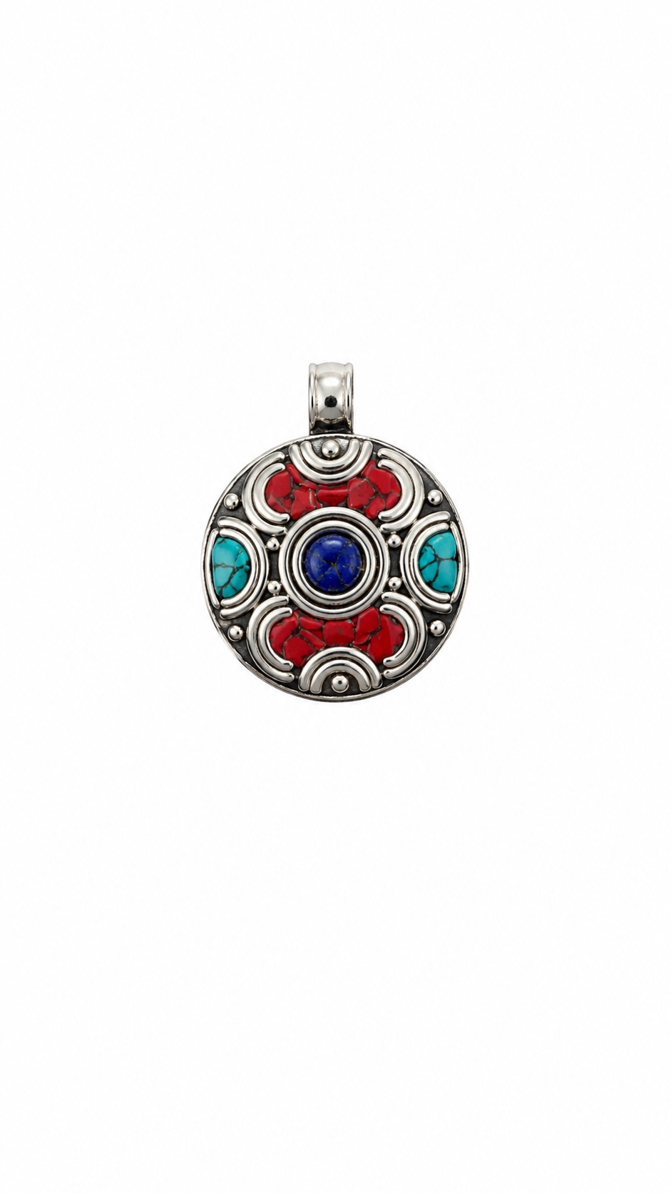 Handcrafted Multicolor Tibetan Style Pendant