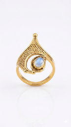 Moonstone Gold Boho Ring