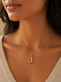 Elegant Gold Initial “J” Pendant Necklace