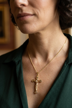 Gold Crucifix Cross Pendant