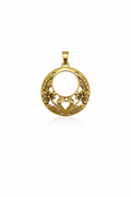 Crown Heart Hands Design Pendant