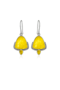 Handcrafted Yellow Floral Drop Earrings