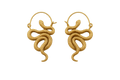 Gold Coiled Snake Earrings