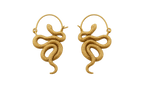 Gold Coiled Snake Earrings