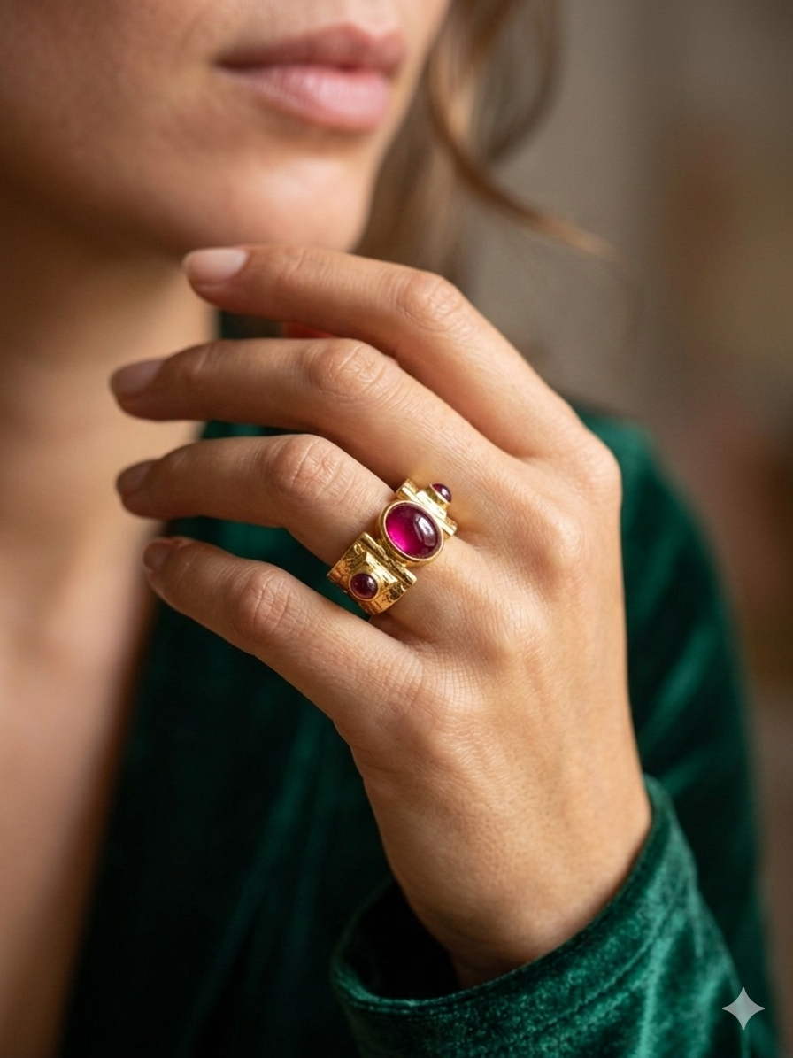 Royal Ruby Stack Ring Set