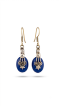 Vintage Blue Tribal Drop Earrings