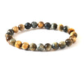 Golden Blue TIGER EYE Stretch Bracelet Marble Tiger Eye Natural