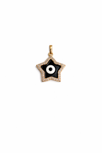 Gold Star Evil Eye Pendant Necklace