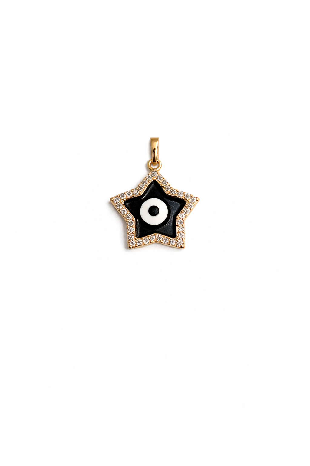 Gold Star Evil Eye Pendant Necklace