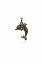 Vintage Dolphin Pendant Necklace