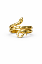 Golden Serpent Wrap Ring