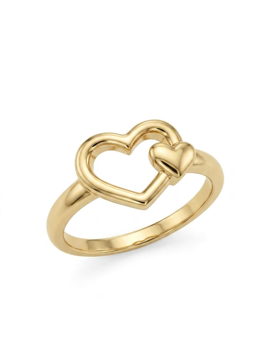 Minimalist Gold Heart Ring