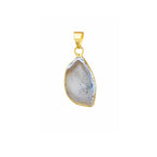 White Druzy Agate Pendant