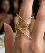 Modern Gold Multi Wrap Ring for Women