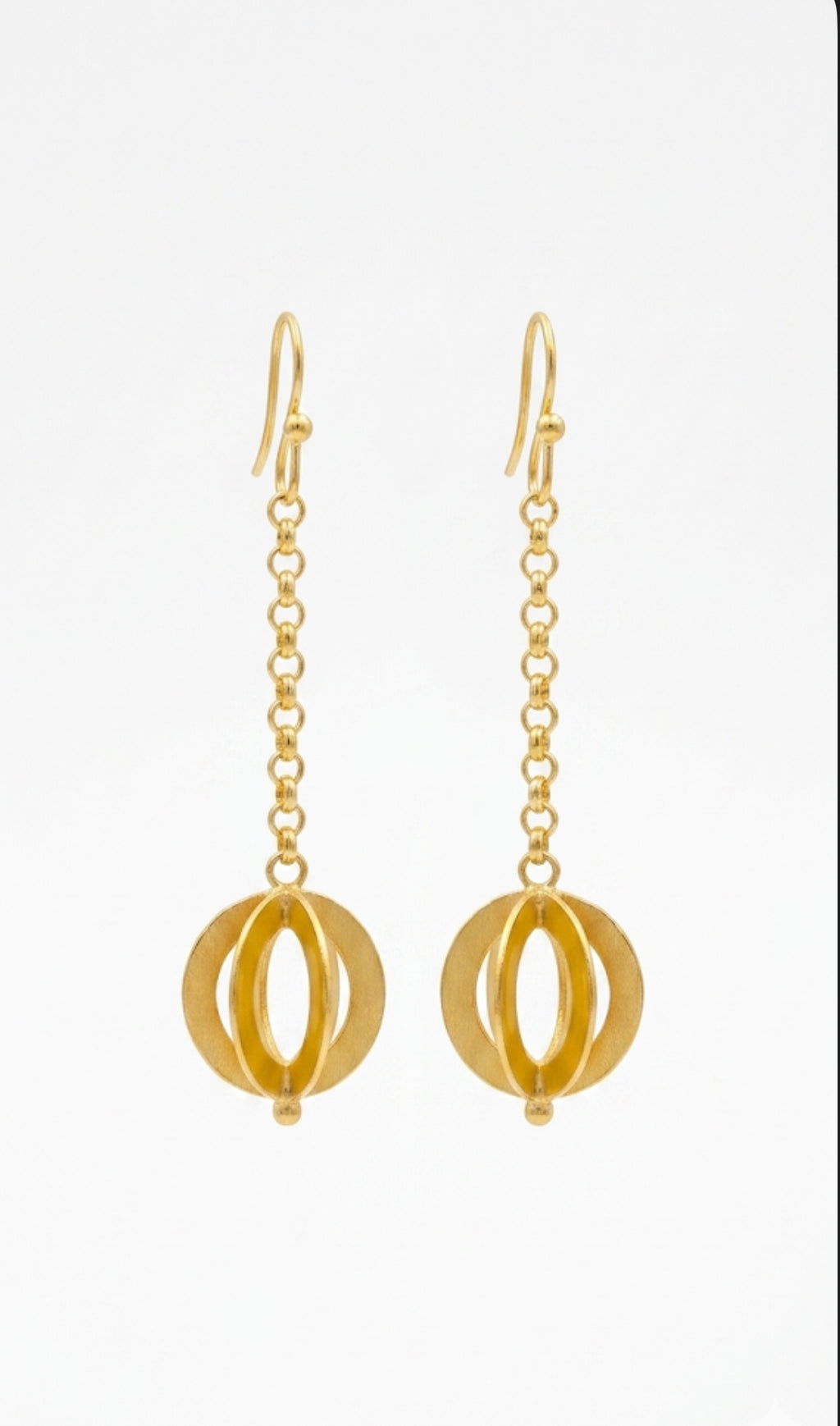 Gold Chain Drop Earrings