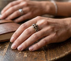 Vintage Bronze Floral Statement Ring