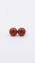 Natural Red Jasper Stud Earrings