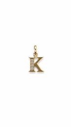 Elegant Gold Initial “K” Pendant