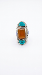 Vintage Jasper Statement Ring | Handmade Tibetan Silver Ring