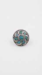 Handmade Tibetan Turquoise Flower Ring