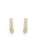 Gold Heart Ear Climber Earrings