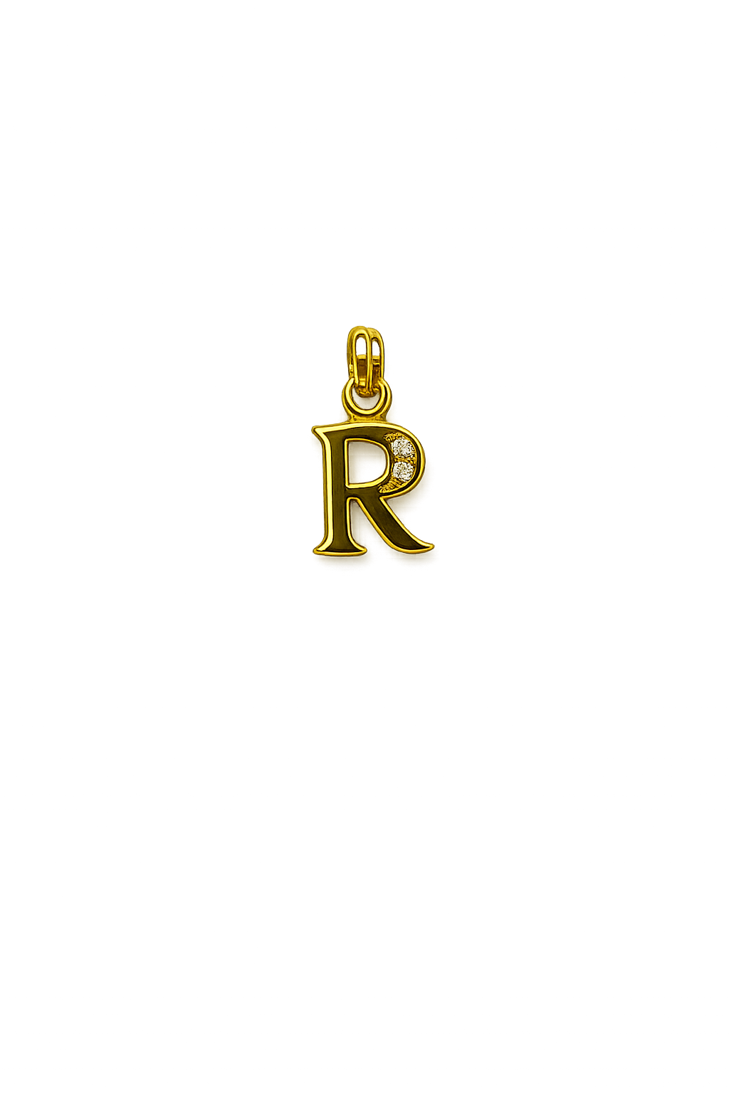 Elegant Gold Initial “R” Pendant