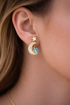 Moon Celestial Stud Earrings