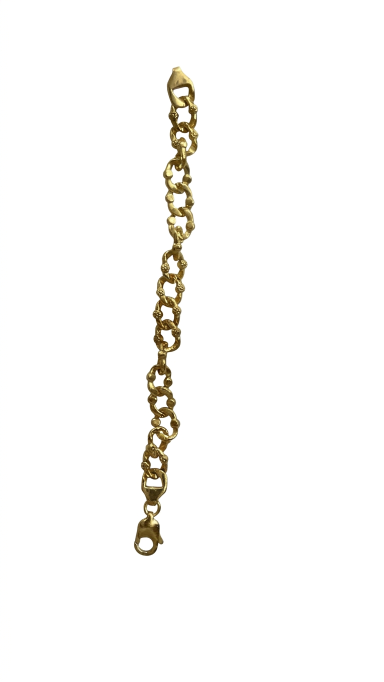 Luxury Textured Gold Chain Bracelet