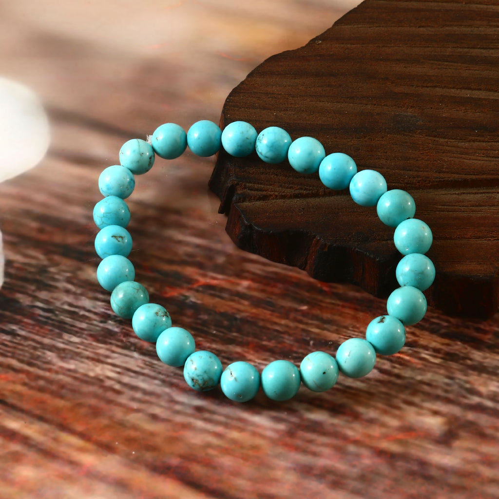 Turquoise Stone Bracelet/ Natural Crystal Healing Bracelet