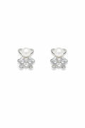 Cute Pearl Bear Stud Earrings