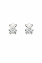 Cute Pearl Bear Stud Earrings