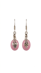 Vintage Pink Stone Dangle Earrings