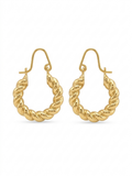 Twisted Gold Hoop Earrings