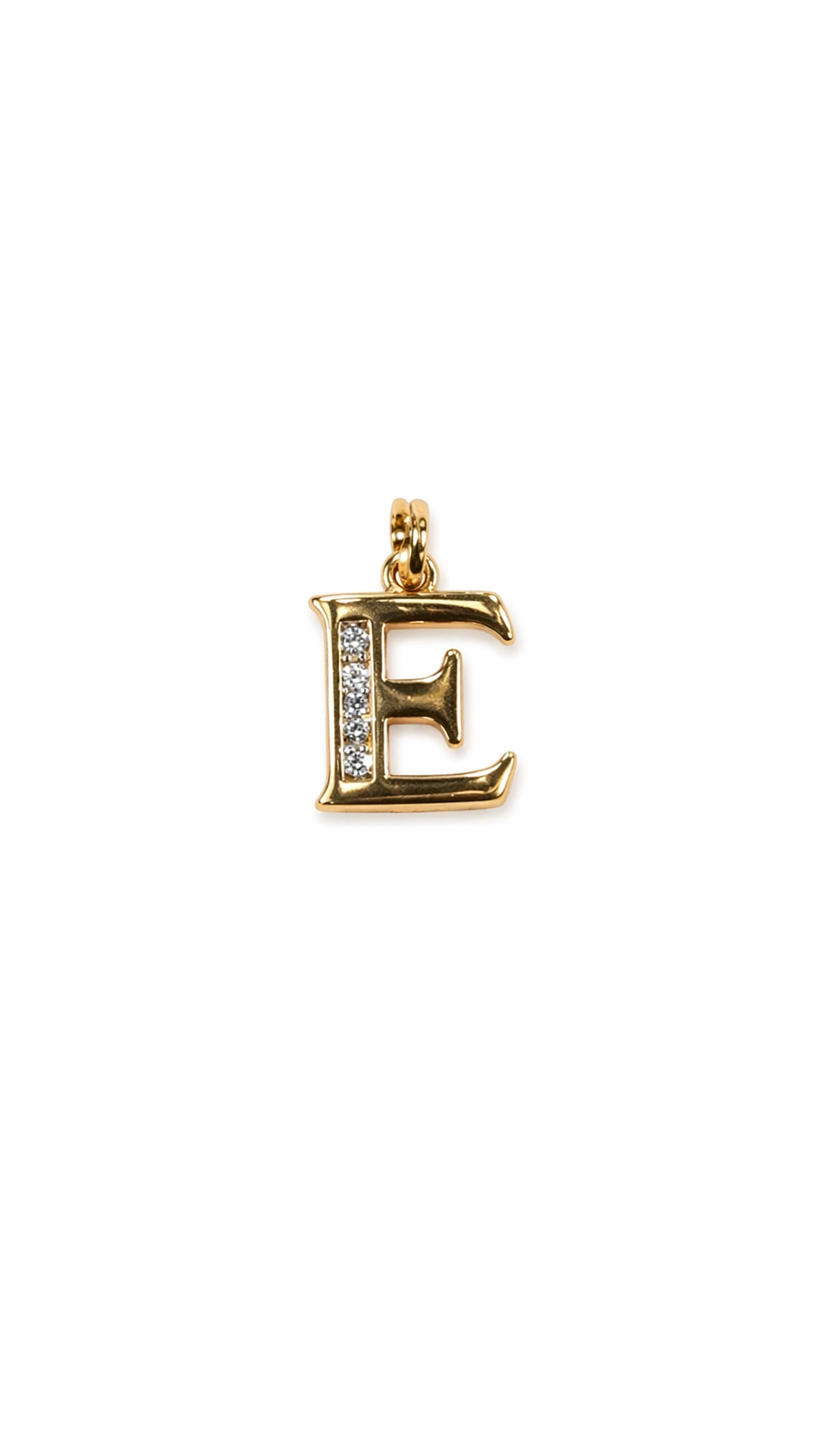 Elegant Gold Initial “E” Pendant Necklace