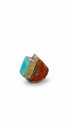 Vintage Turquoise Statement Ring | Handmade Bohemian Tribal Ring