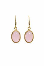 Rose Quartz Gemstone Dangle Earrings