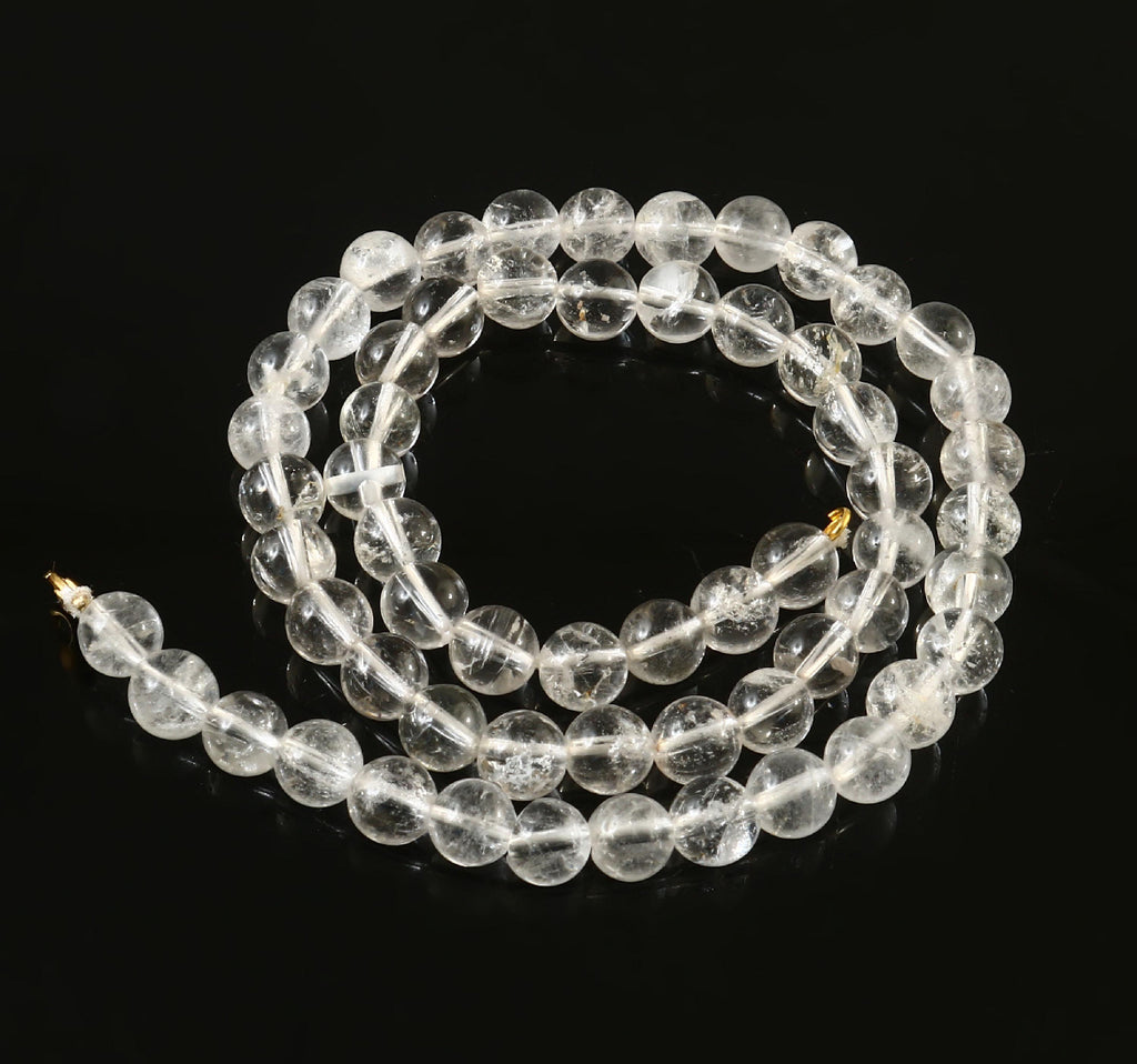Natural Clear Quartz Beaded Necklace