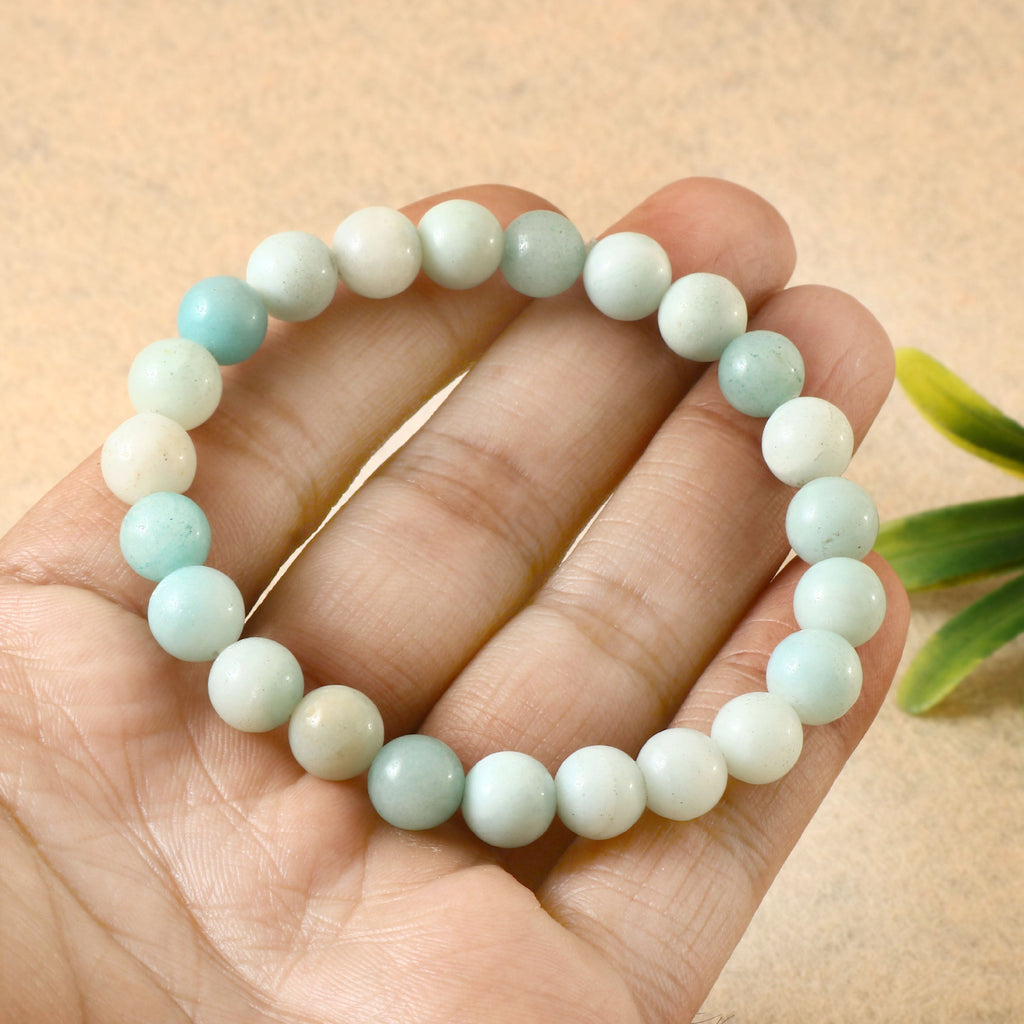 Natural Amazonite Gemstone Beads Bracelet