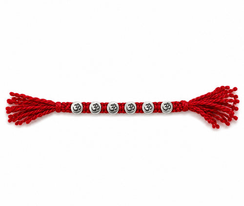 6 Om Silver Plated Rakhi for Brother
