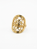 Golden Mandala Statement Ring