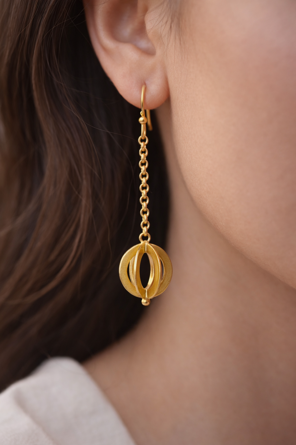 Gold Chain Drop Earrings