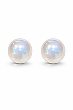 White Holographic Ball Earrings