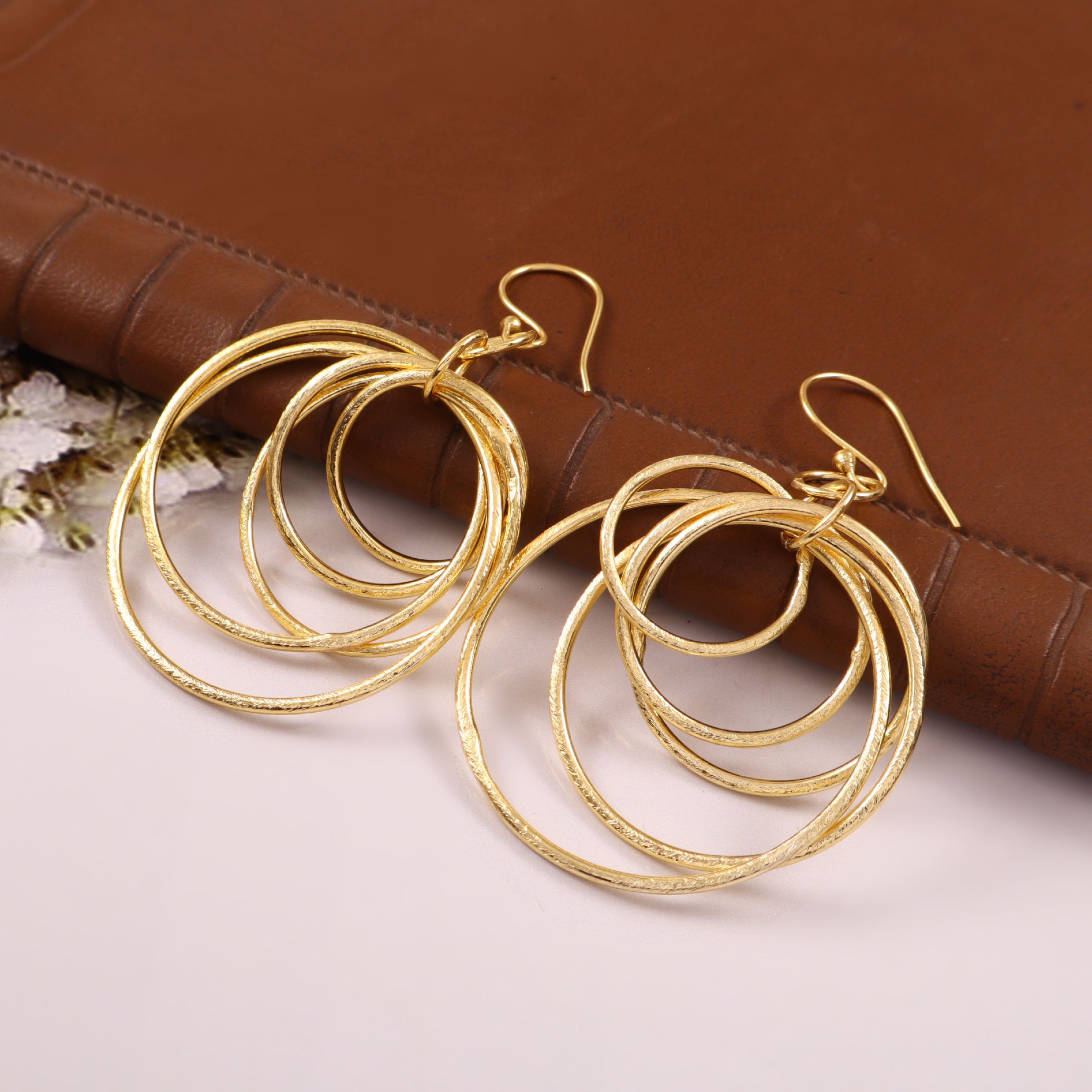 Elegant Gold Plated Drop Earrings for Women