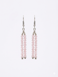 Rose Quartz Pink Tassel Earrings